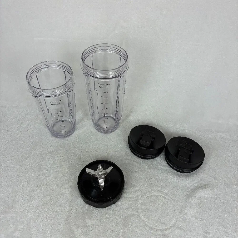 Ninja Blender Cups 24oz 32oz with Blade Assembly -Sip Lids Smoothie Blender